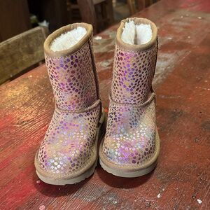 UGG Sparkly Brown and Purple Boots